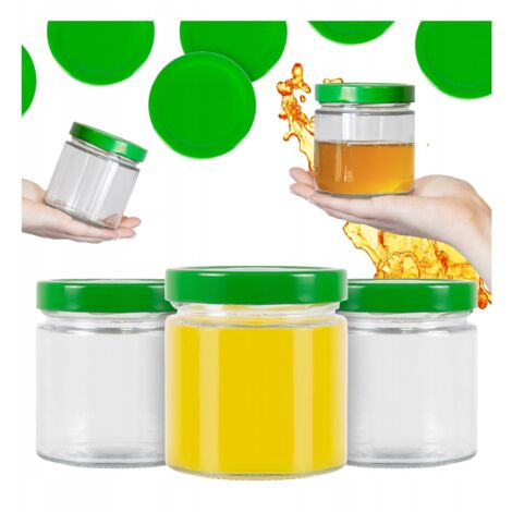 5x TARRO DE CRISTAL ATENA 410 ml TARROS PARA VELAS PEPINOS MERMELADA CONSERVAS CREMA