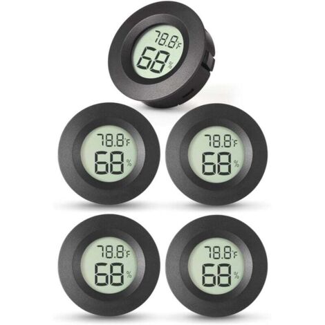 5x thermomètre, hygromètre intérieur, numérique, ℃/℉, micro hygromètre intérieur, pour réfrigérateur intérieur, salon, cave à vin, serre.
