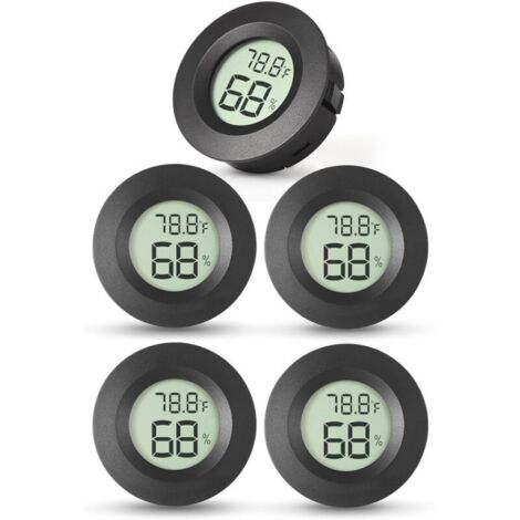 5x thermomètre, hygromètre intérieur, numérique, ℃/℉, micro hygromètre intérieur, pour réfrigérateur intérieur, salon, cave à vin, serre.