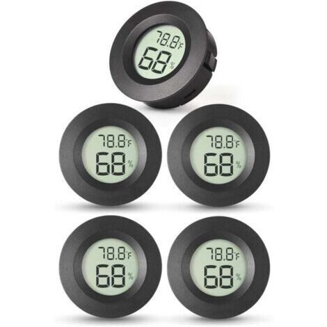 5x thermomètre, hygromètre intérieur, numérique, ℃/℉, micro hygromètre intérieur, pour réfrigérateur intérieur, salon, cave à vin, serre.