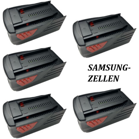 5x Trade-Shop Li-Ion Akku, 36V / 4000mAh für Hilti VC20-UL, VC20-UM, VC40-UL, VC40-UM, WSC7.25, WSC70, WSR36, WSR36-A ersetzt B36/3.9, 2203932, 418009