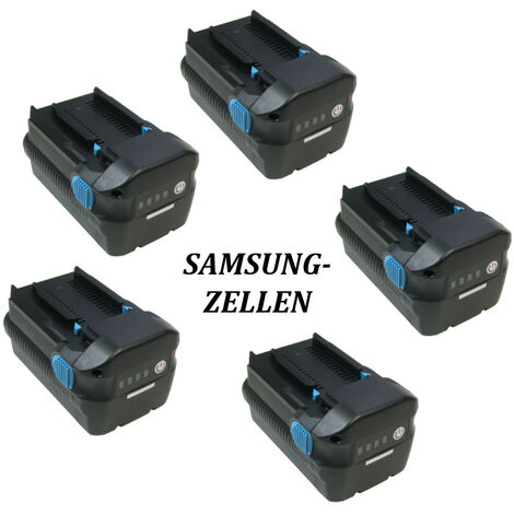 5x Trade-Shop Premium Li-Ion Akku, 36V / 7500mAh für Hilti TE6-A36, TE6-A36 AVR, TE6-ALi, TE 30-A36, CPC 36V ersetzt B36/3.9, 2203932, 418009