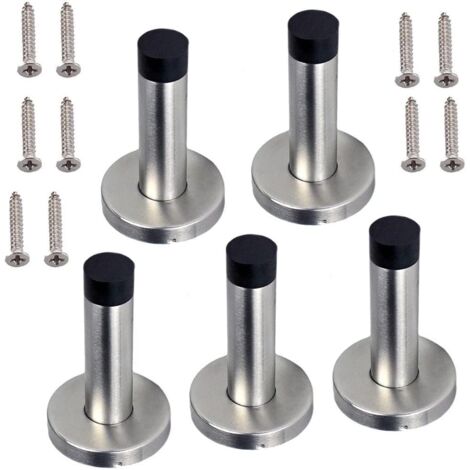 5x Türstopper, Türstopper aus Edelstahl, mit Gummi, Kinderfingersicherung (5 Stopper)