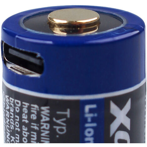 5x XCell CR123A 16340 Pro Li-Ion Akku 3,6V 850mAh mit USB-C