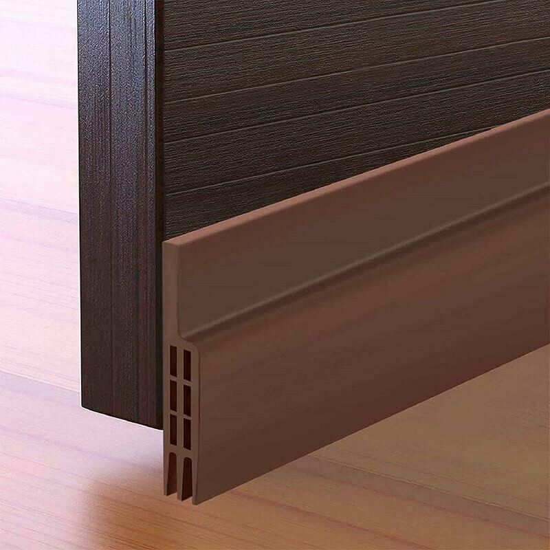 5x100cm Silicone Weatherstrip Door Sweep Waterproof Adhesive Noise Insulation Triple Limit Airflow Anti Insect (Brown),T-Audace