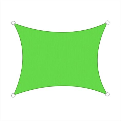 5x4m Sun Sail Shade Rectangular Awning Canopy Garden Sun Patio Sunscreen - Light Green