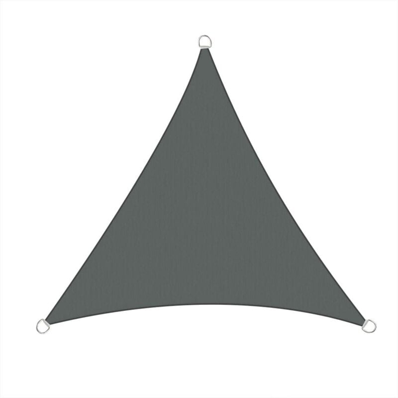 Aquariss - Sun Shade Sail 5x5x5m Triangle Canopy Polyester uv Block with Free Rope Sunscreen Awning for Outdoor Garden Patio Yard Party - Anthracite