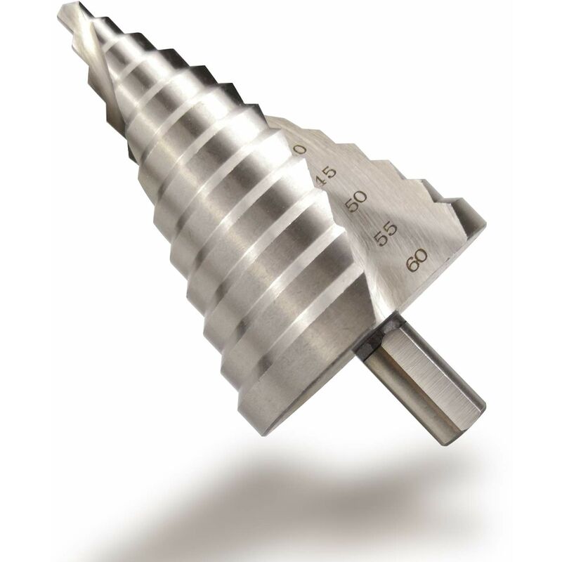 6-60mm hss Step Drill Bit Spiral Tapered Slotted Countersink 12 Steps