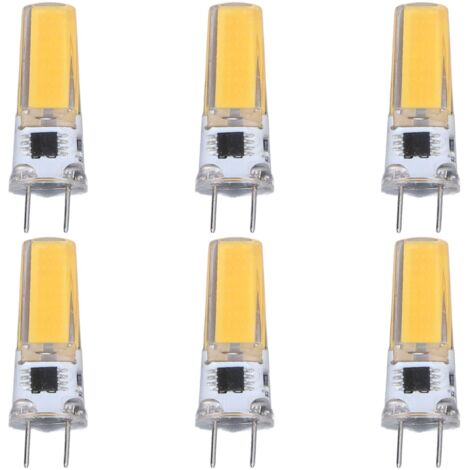 6 Ampoules LED G8 5W Dimmables 2508 COB Économie d'Énergie 360° 50000 Heures Installation Facile 100‑120V Blanc Chaud
