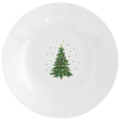 6 Assiette Creuse 20 Cm - Festive Trees - Easy Life