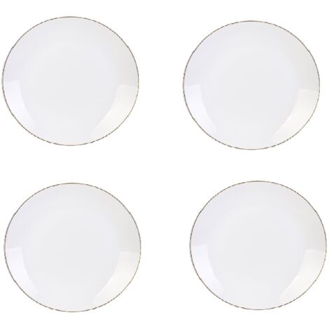 6 Assiette Creuse 21 Cm Blanche - Royal - Home Deco Factory - Cmp