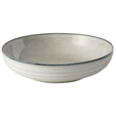 6 Assiette Gourmet 22 Cm Gris Clair - Flow - Medard De Noblat