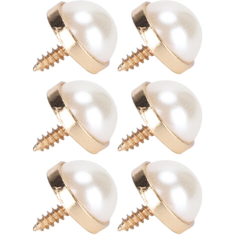 6 Attaches Universelles pour Bottes et Chaussures, Boucles Décoratives avec Perles Demi-Cercle pour Mariages et Fêtes, Vis Incluses HW1416