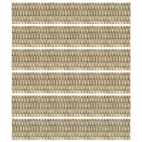 6 autocollants pour carrelage motif tissé, sticker mural waterproof pour sol et escalier, papier peint décoratif antidérapant (190 caractères)