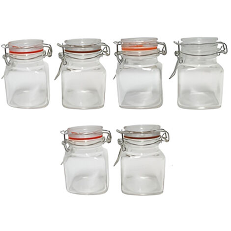 6 barattoli con chiusura tappo ermetico da 100 ml vasetto cucina Casa per marmellate salse miele Regali Bomboniere Confetture