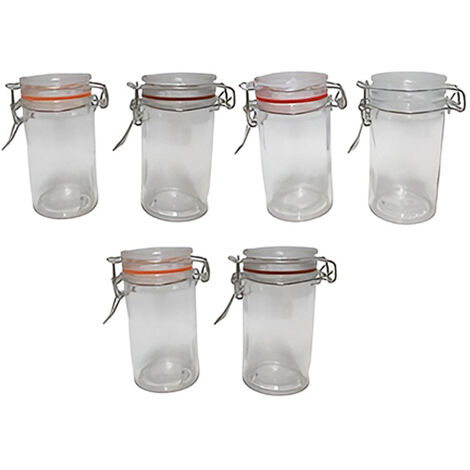 6 barattoli con chiusura tappo ermetico da 70 ml vasetto cucina Casa per marmellate salse miele Regali Bomboniere Confetture