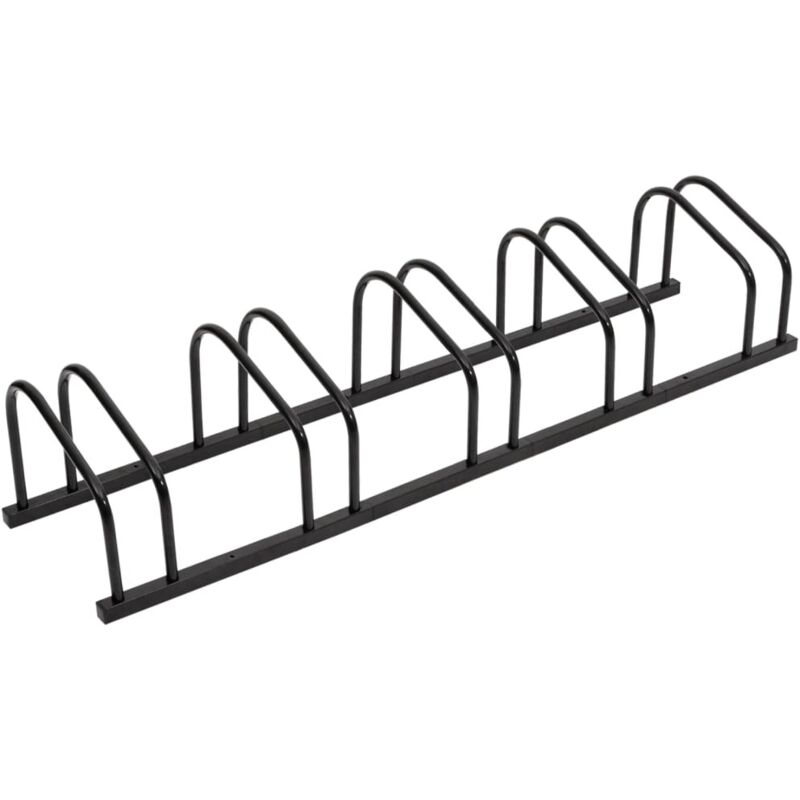 Vidaxl Bike Rack For 5 Bikes Black Steel, Black