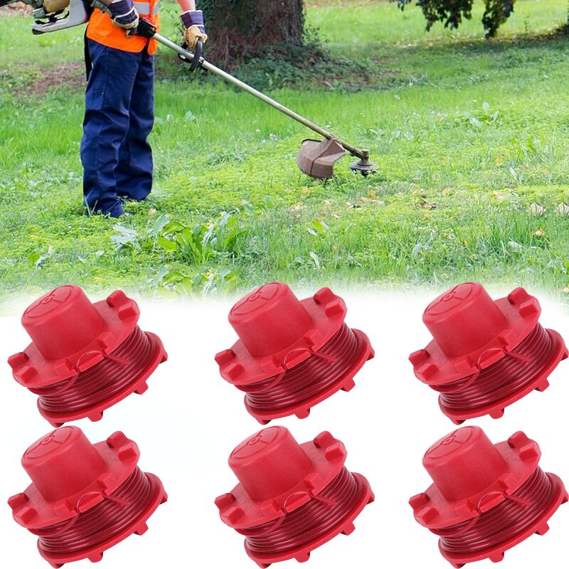 6 Bobines De rechange pour débroussailleuse Einhell ge-ct 36/30 li e solo, agillo 36/255 bl, agillo 18/200 3405096