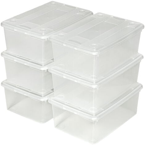 6 boîtes de rangement plastique -