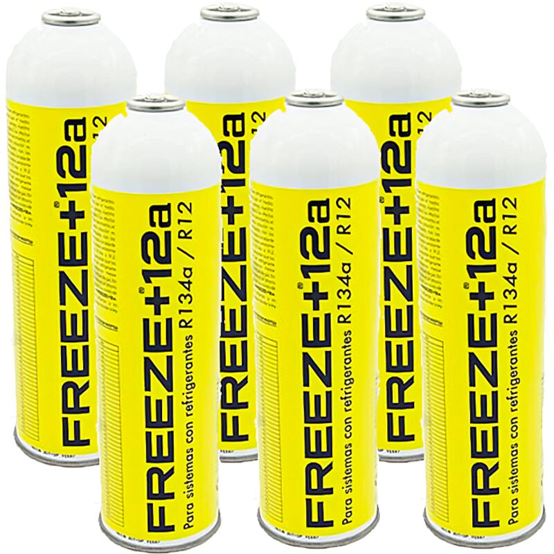

Reporshop - 6 Botellas Gas Ecologico Refrigerante Freeze +12a 420Gr Organico Sustituto R12, R134A