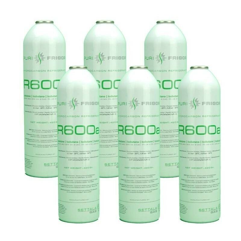 

Reporshop - 6 Botellas Gas Refrigerante R600 420Gr Isobutano