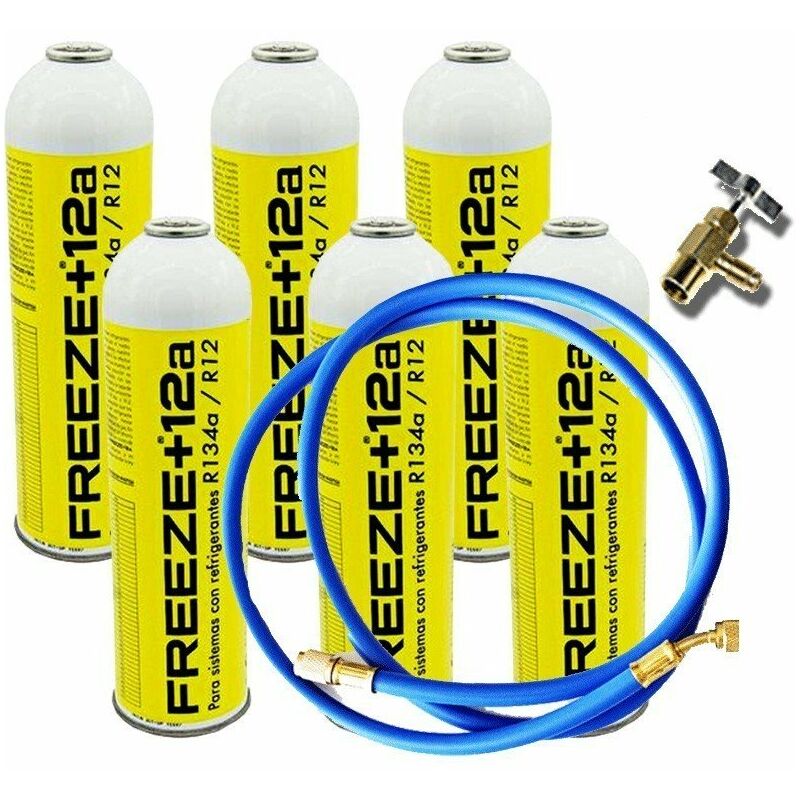 Image of Reporshop - 6 Freeze + 12A 420GR + Bottiglie di gas ecologico della valvola + tubo organico organico R12, R134A