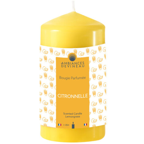 6 Bougie Cylindrique Citronnelle 35h - Devineau