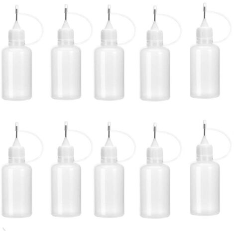 6 Bouteilles de Colle à Embout Aiguille 30ml pour Quilling DIY et Travaux Papier
