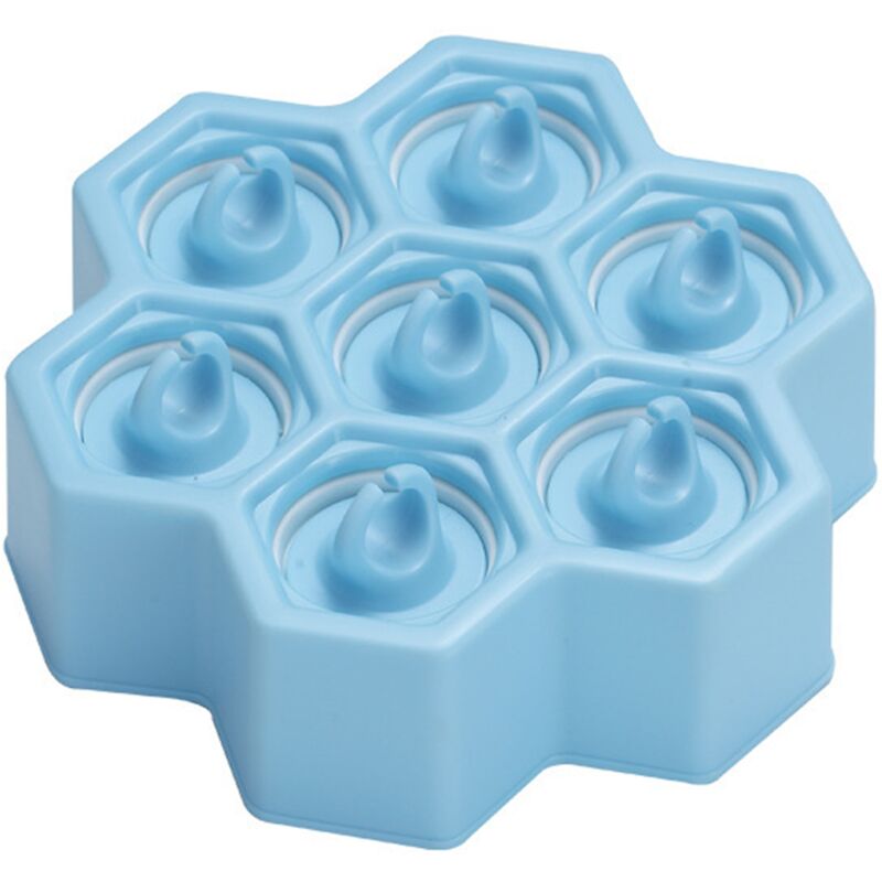 Pesce - 6 bpa Free Square Edge Popsicle Molds + Ice Pop Mold Tray . Fast Freezing Ice Cream Popcical Makers Blue
