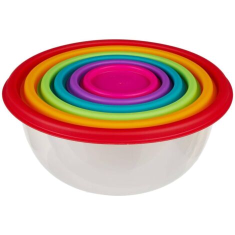 6 cajas de almacenaje redondas colores  - 5five
