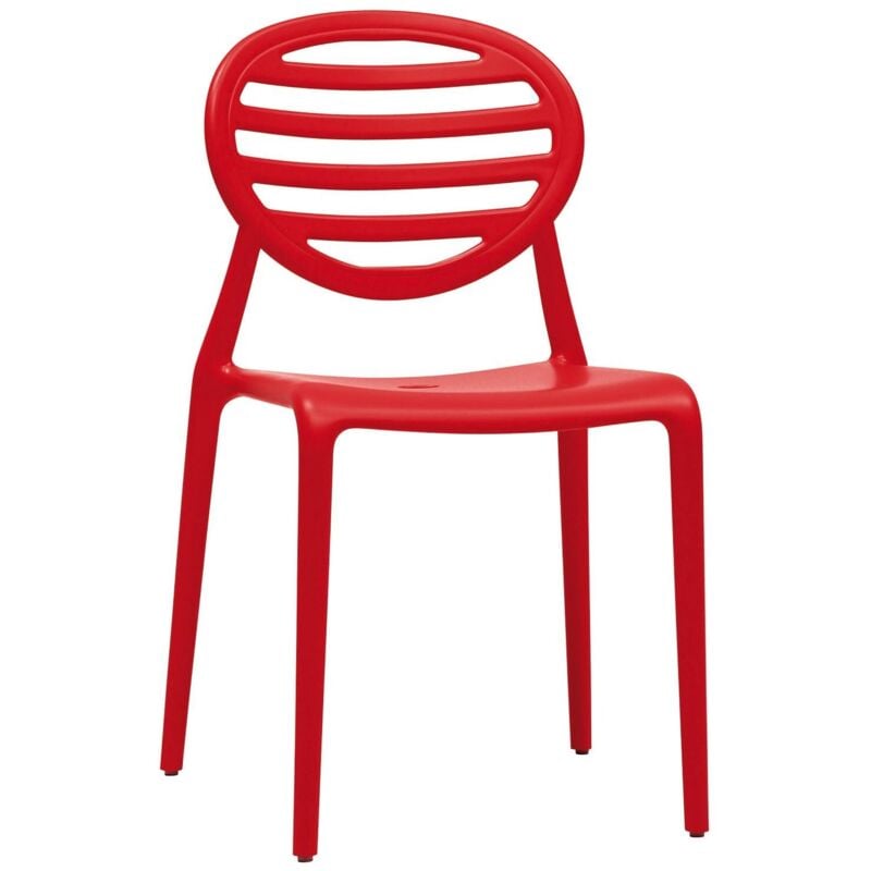 Lot de 6 chaises design top gio - intérieur et extérieur