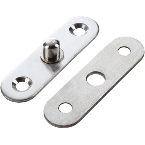 6 charnières de porte en acier inoxydable pour montage sur pivot à 360 degrés D