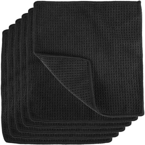 6 Chiffons de Lavette Microfibre, Réutilisable Lavette Cuisine, Ultra Absorbants, Séchage Rapide, Non Pelucheux, Torchon Microfibre, 20 x 20 cm Chiffon pour Cuisine, Voiture, Vitre, Salle de Bain