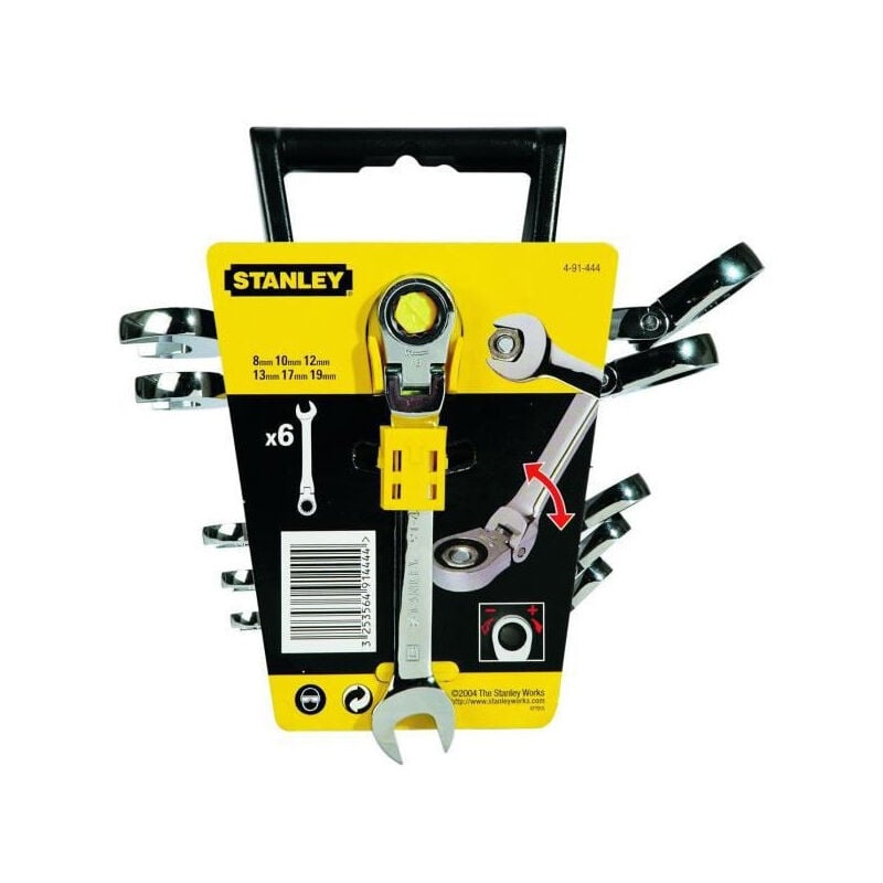 STANLEY 6 cles mixtes a cliquet a tete indexable