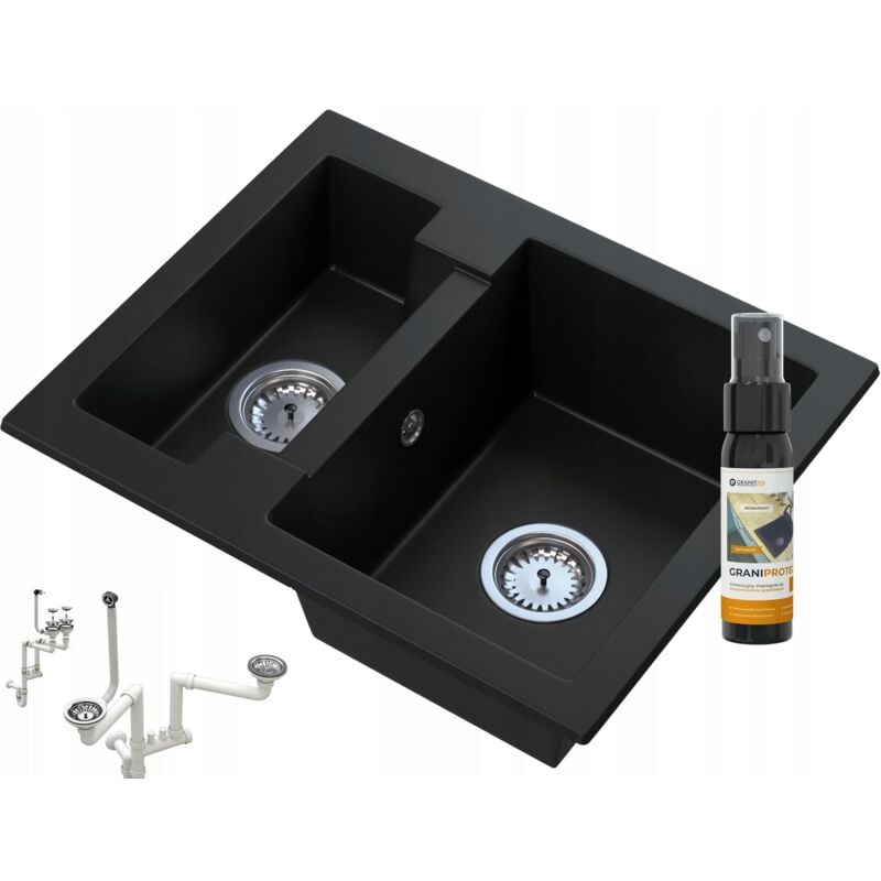 Granitan - 6 couleurs un bol et demi lave-vaisselle en granite