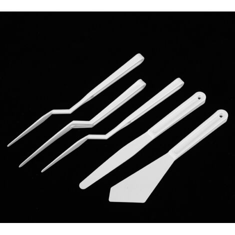6 couteaux à palette en plastique blanc pour artistes peintres, outils de peinture