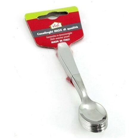 6 Cucchiaini da caffe in acciaio inox