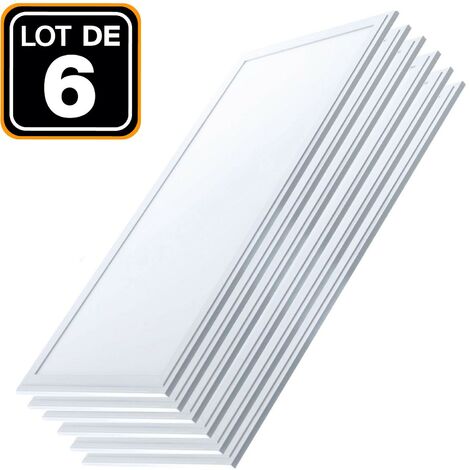 6 Dalles LED 40W 120x30 Blanc Froid 6000k