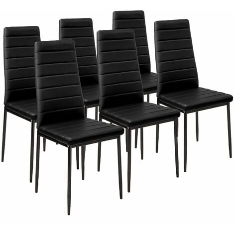 main image of "6 dining chairs synthetic leather - dining room chairs, kitchen chairs, dining table chairs"