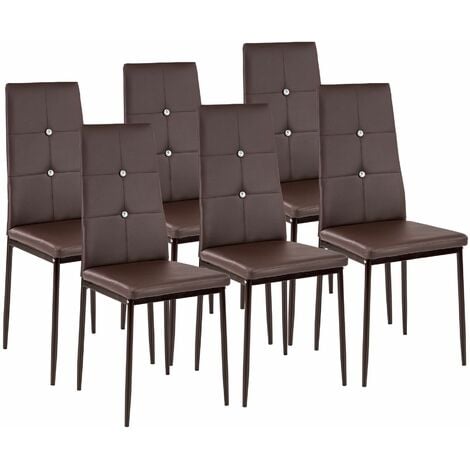 main image of "6 dining chairs with rhinestones - dining room chairs, kitchen chairs, dining table chairs"