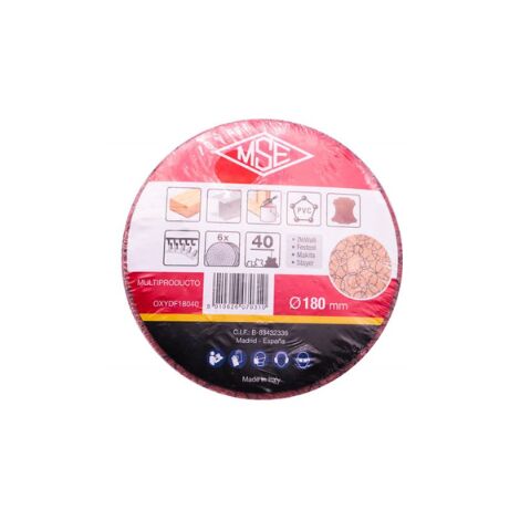 6 DISCOS LIJA OXY MULTIPERFO. 225MM V GR60 MSE OXYDF22560