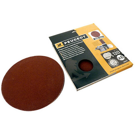 PEUGEOT PSP 6 disques abrasifs auto-agrippants D. 200 mm - Grain 120 pour ENERGYSAND 200ASP - 806313 - Peugeot