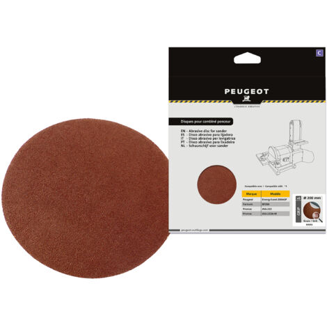 PEUGEOT PSP 6 disques abrasifs auto-agrippants D. 200 mm - Grain 80 pour ENERGYSAND 200ASP - 806312 - Peugeot
