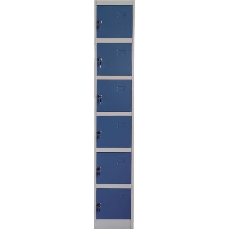 6 Door Steel Locker 1850mm H x 380mm W x 450mm D