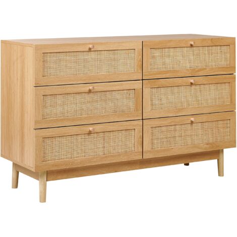 6 Drawer Chest NIVO Light Brown