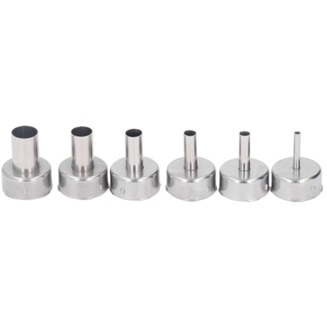 6 Embouts de Pistolet à Air Chaud en Acier Inoxydable, Kit d'Accessoires pour Station de Soudage