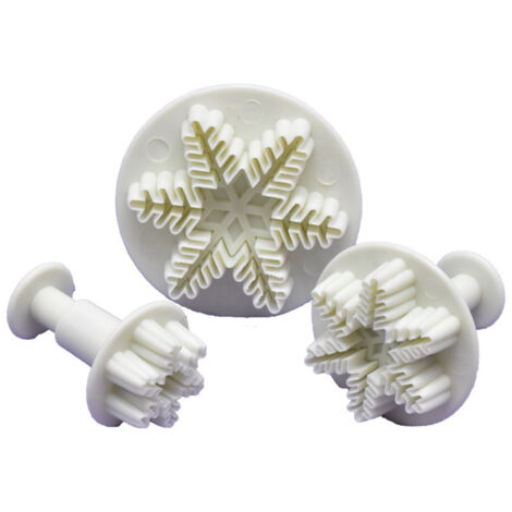 6 Emporte-Pièces Flocons de Neige pour Fondant - Décoration Hivernale pour Gâteaux et Biscuits de Saison