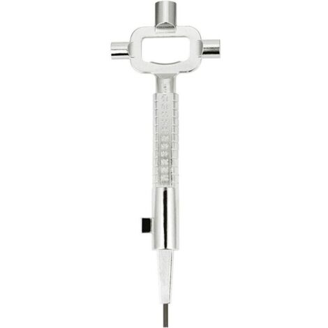 6 en 1 Clé d’ Clef Carré 6/7 / 8 mm Clé Allen avec Graduation Multi-fonction Clé Passe Partout Universel de Chantier en Alliage de Zinc Solide pour Ouvrir Porte Fenêtre Armoire