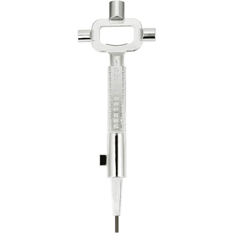 6 en 1 Clé d' Clef Carré 6/7 / 8 mm Clé Allen avec Graduation Multi-fonction Clé Passe Partout Universel de Chantier en Alliage de Zinc Solide pour