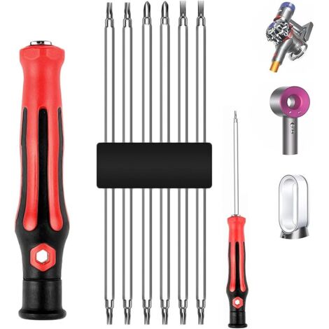 6 en 1 Jeu de Tournevis pour Dyson sèche-Cheveux pour Dyson V6 V7 V8 V10 V11 V15 DC24 DC40 DC41 DC50 aspirateur,Cruciforme,Parallèle,Torx Jeu de Tournevis Entretien Démontage Accessoires